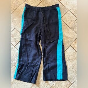 J. Crew Linen Track Pants with Drawstring